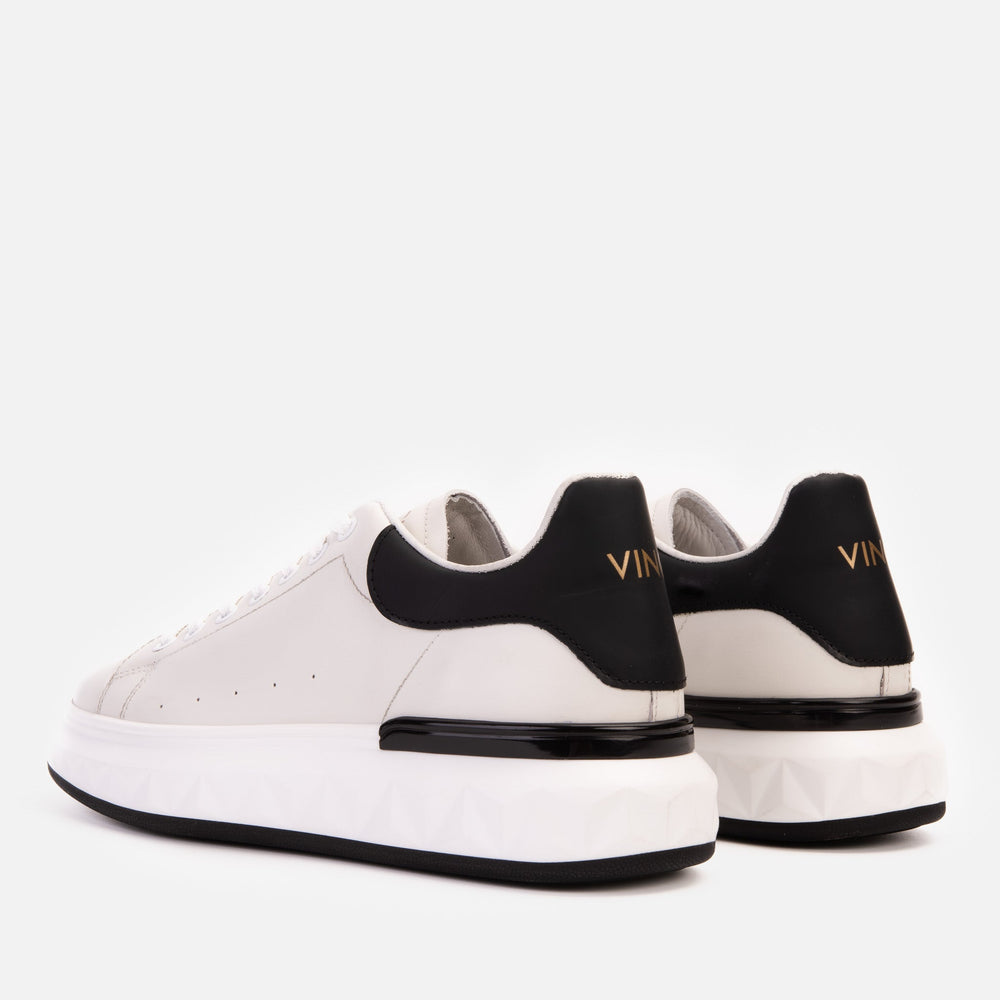 The Linq White Leather Sneaker - Vinci Leather