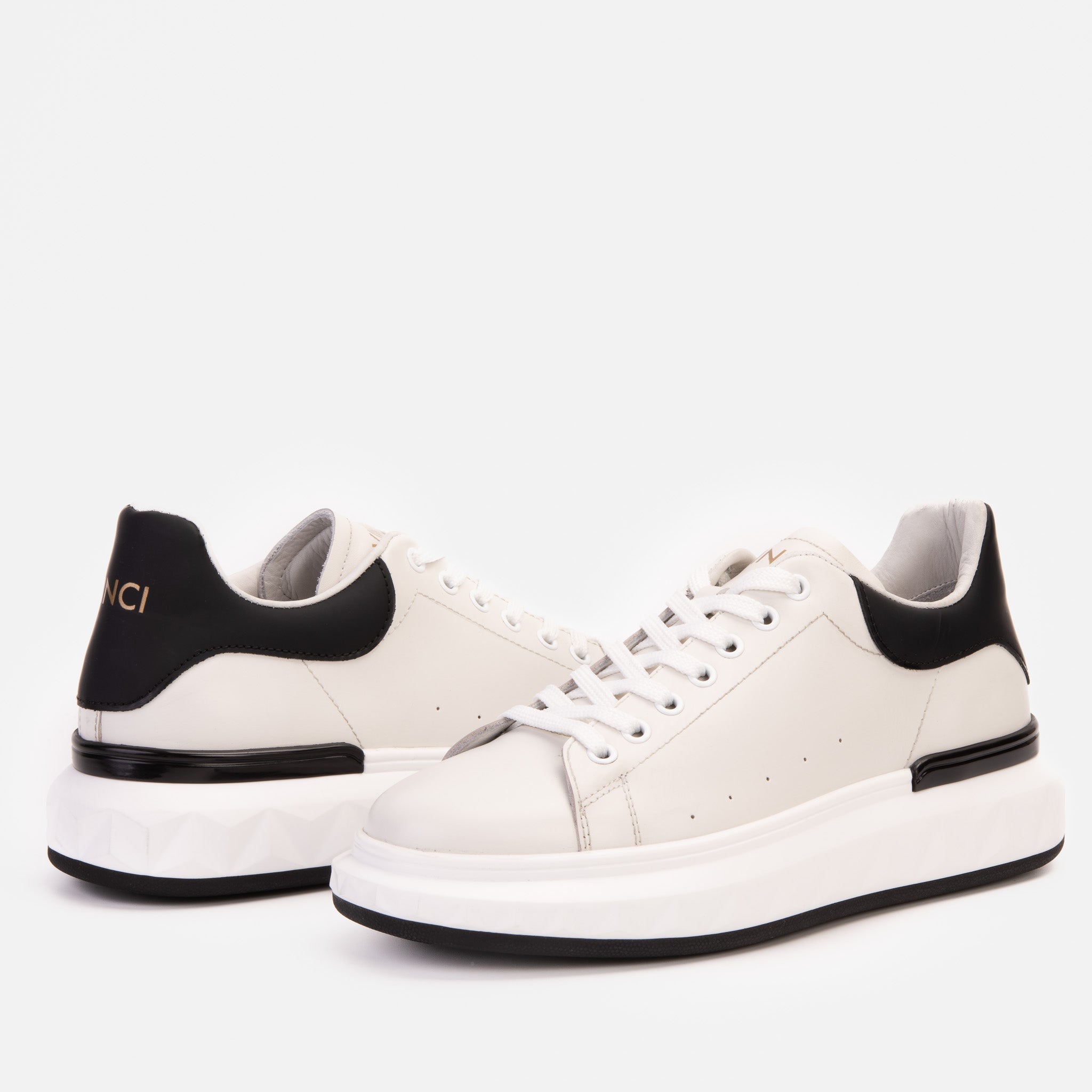 The Linq White Leather Sneaker - Vinci Leather