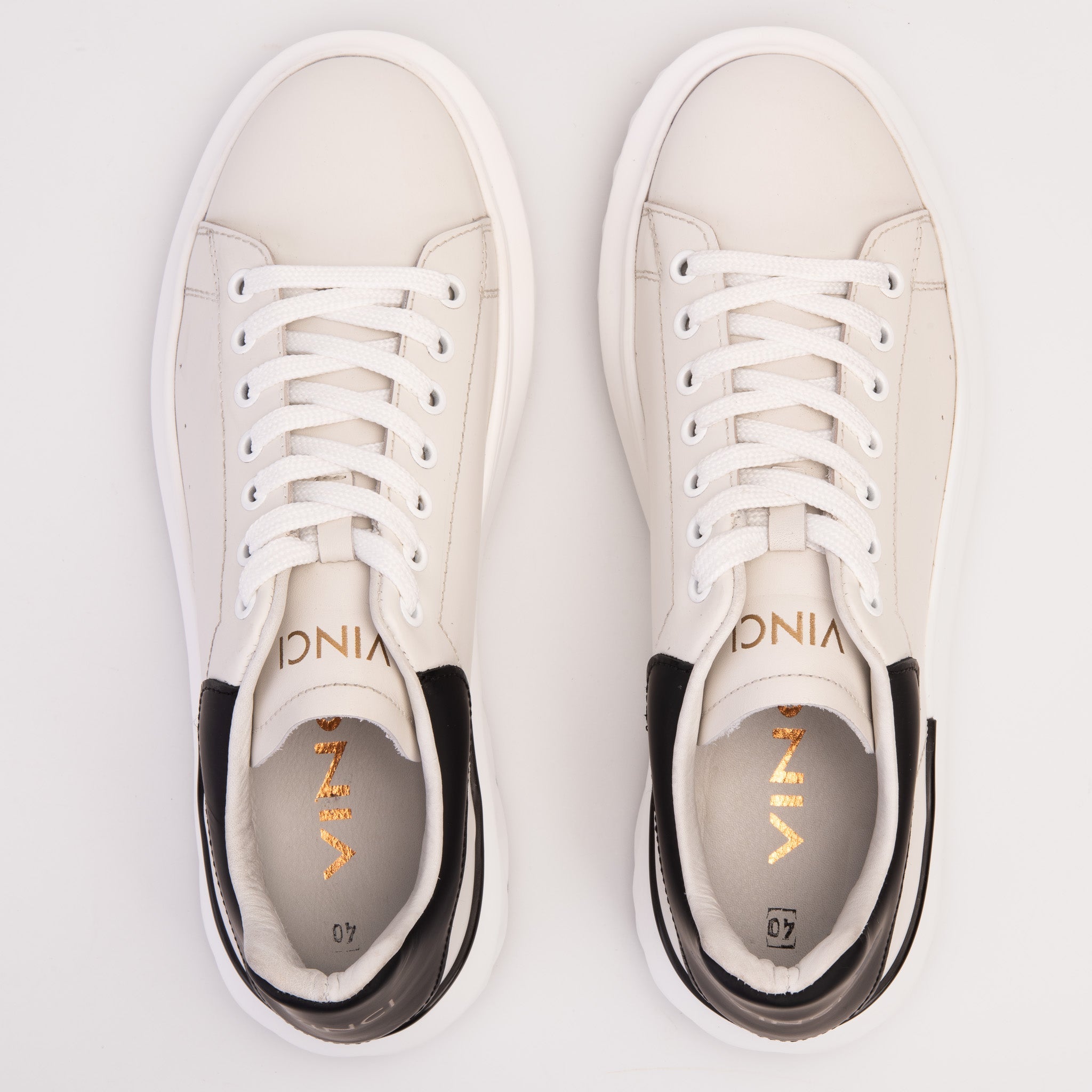 The Linq White Leather Sneaker - Vinci Leather