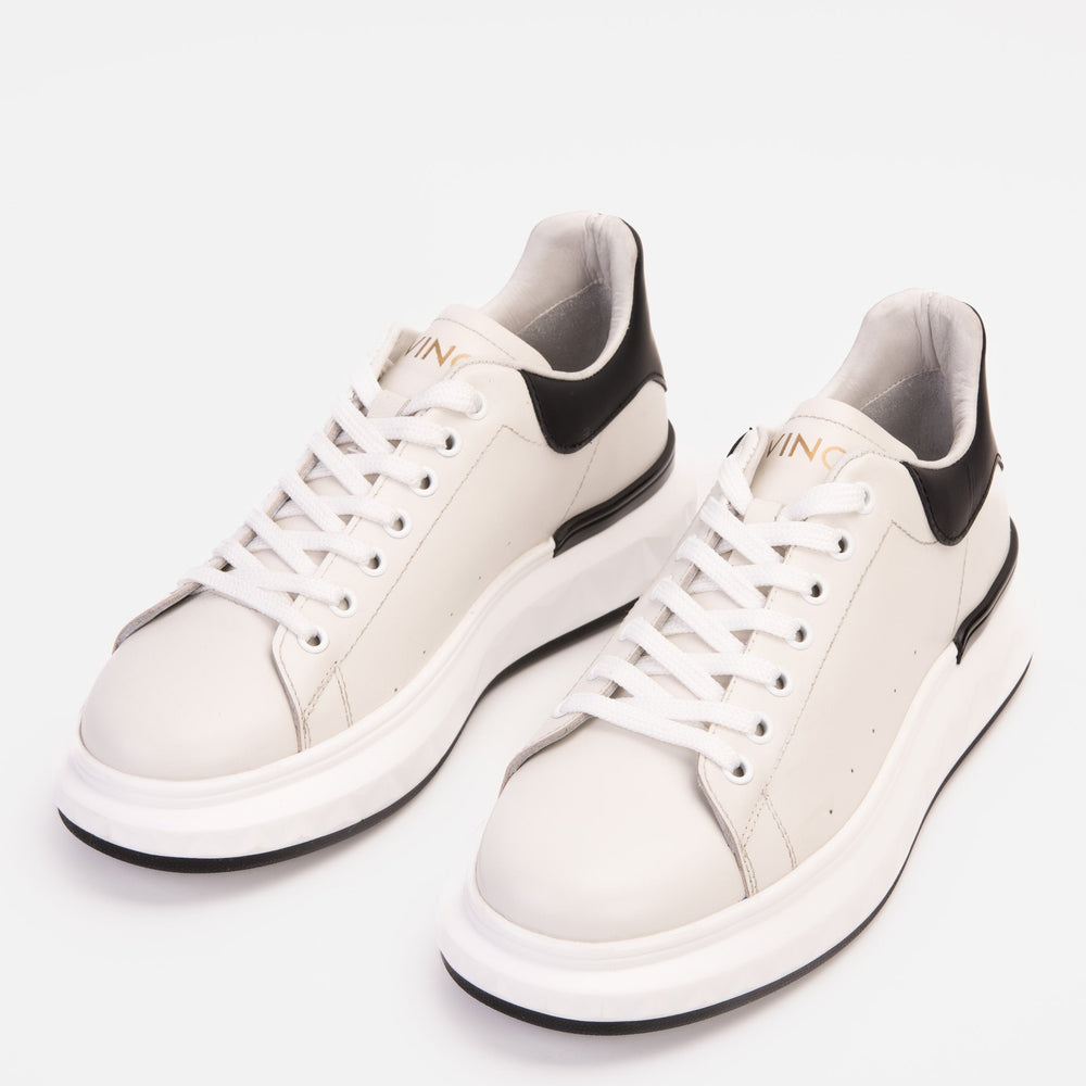 The Linq White Leather Sneaker - Vinci Leather