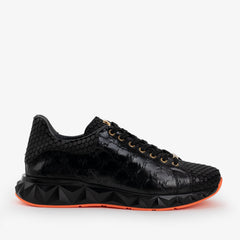The Caesars Black Leather  Sneaker - Vinci Leather