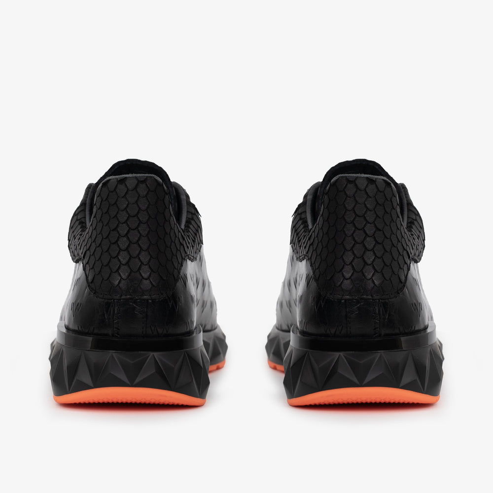 The Caesars Black Leather  Sneaker - Vinci Leather