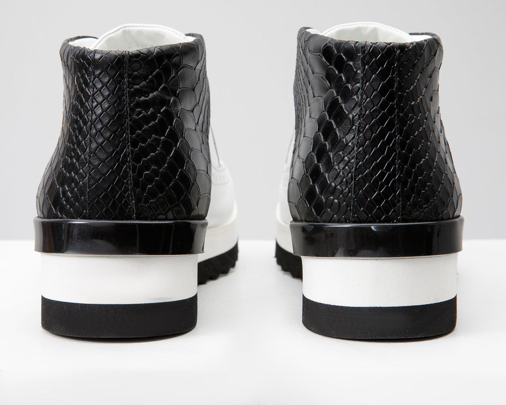 The Kagan White Wingtip Chukka Sneaker Boot - Vinci Leather
