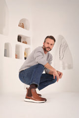 The Apex Tan Leather Chealsea Boot - Vinci Leather