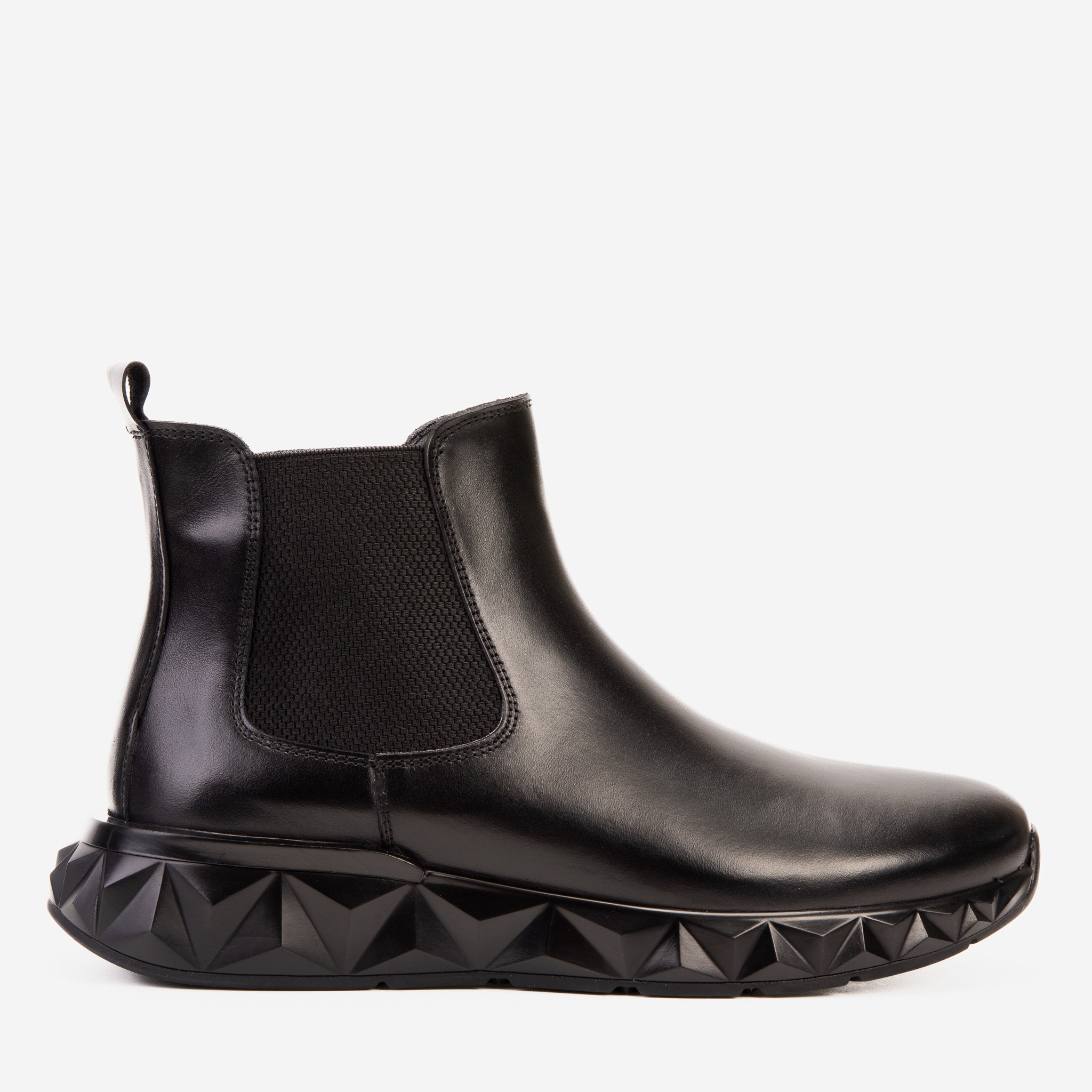 The Apex Black Leather Chelsea Boot - Vinci Leather