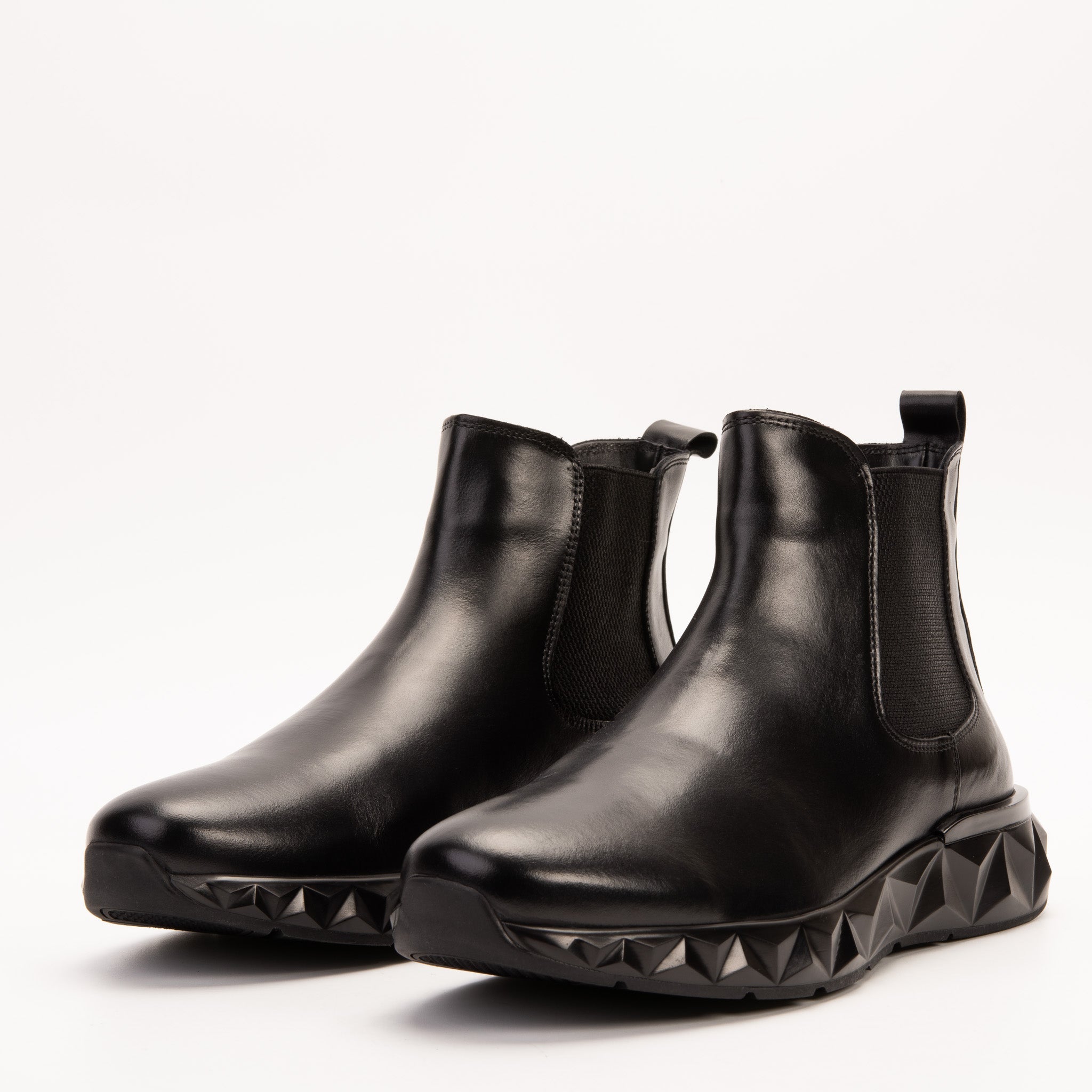 The Apex Black Leather Chelsea Boot - Vinci Leather