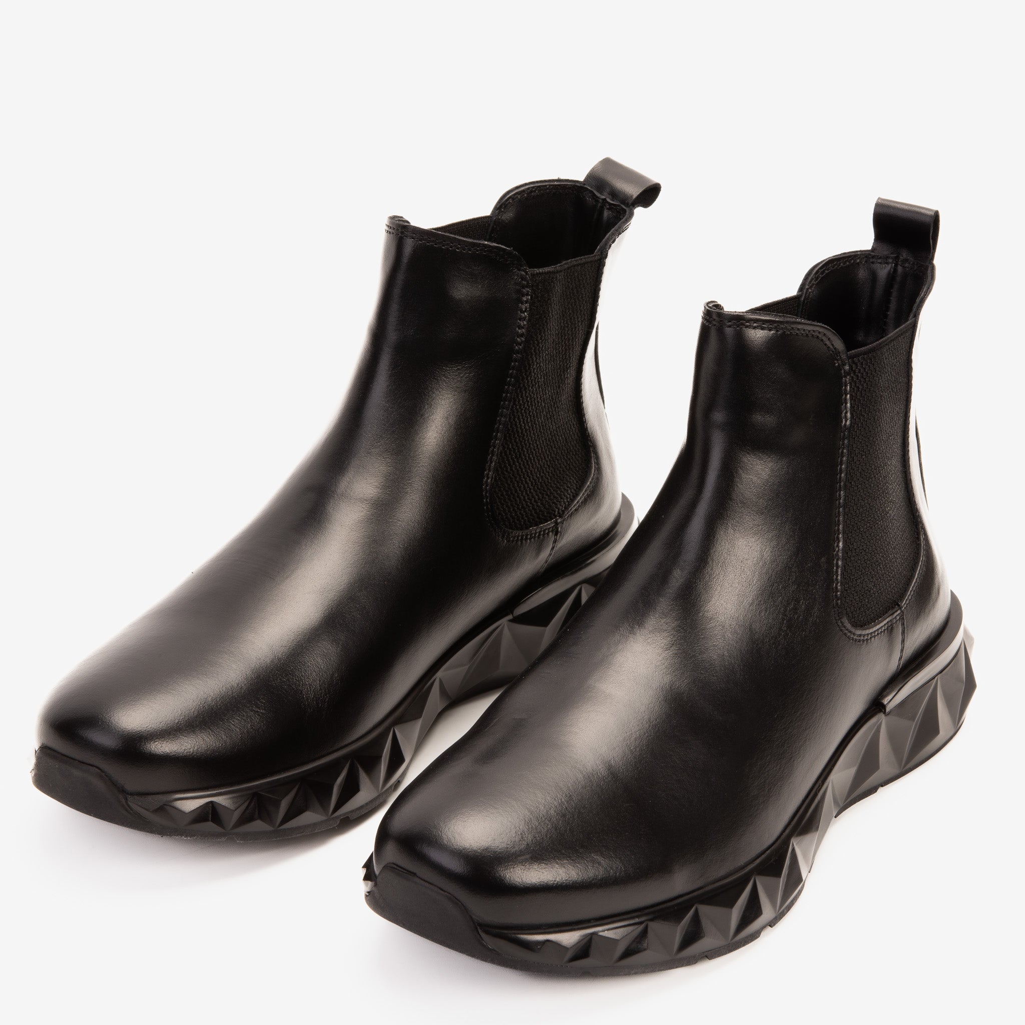 The Apex Black Leather Chelsea Boot - Vinci Leather