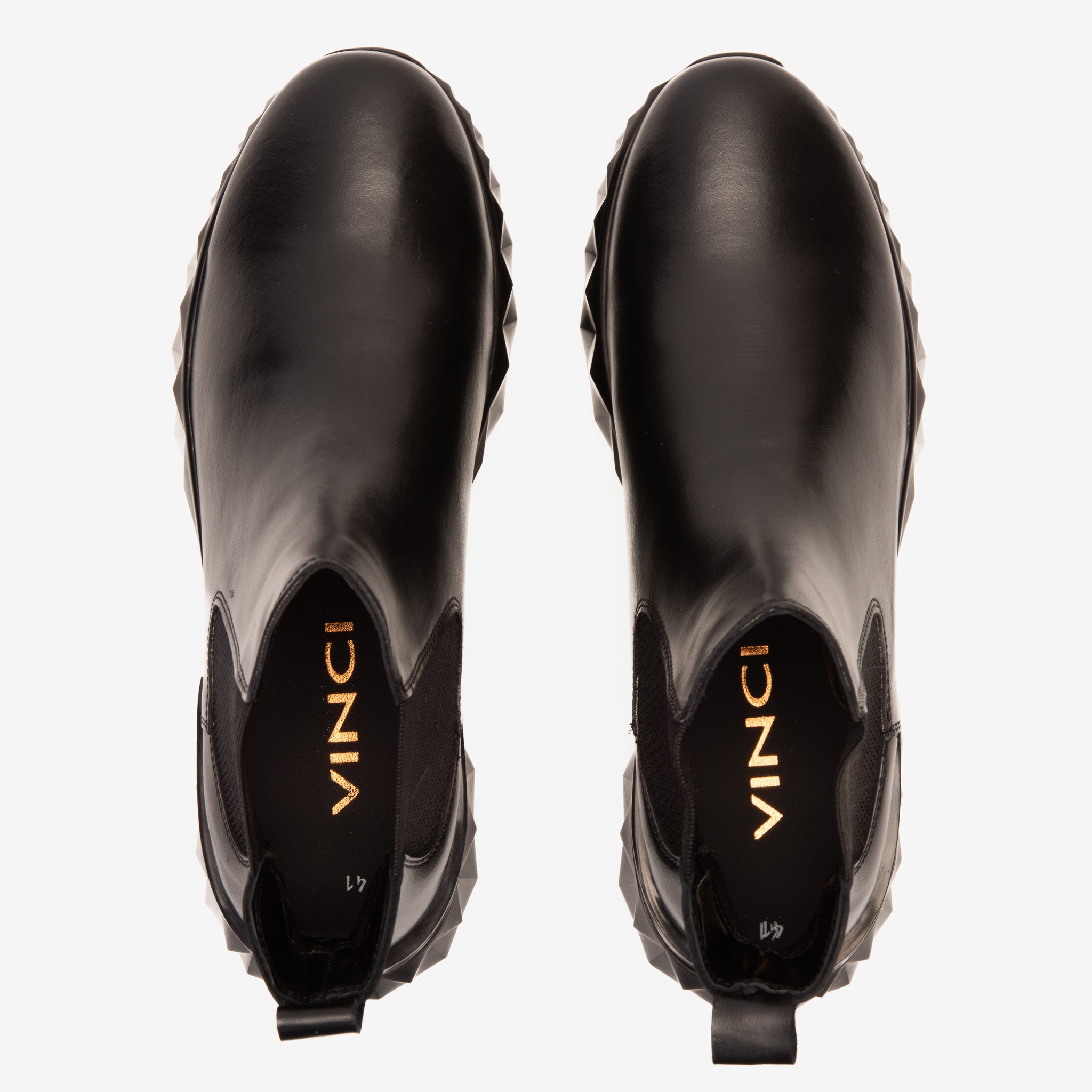 The Apex Black Leather Chelsea Boot - Vinci Leather
