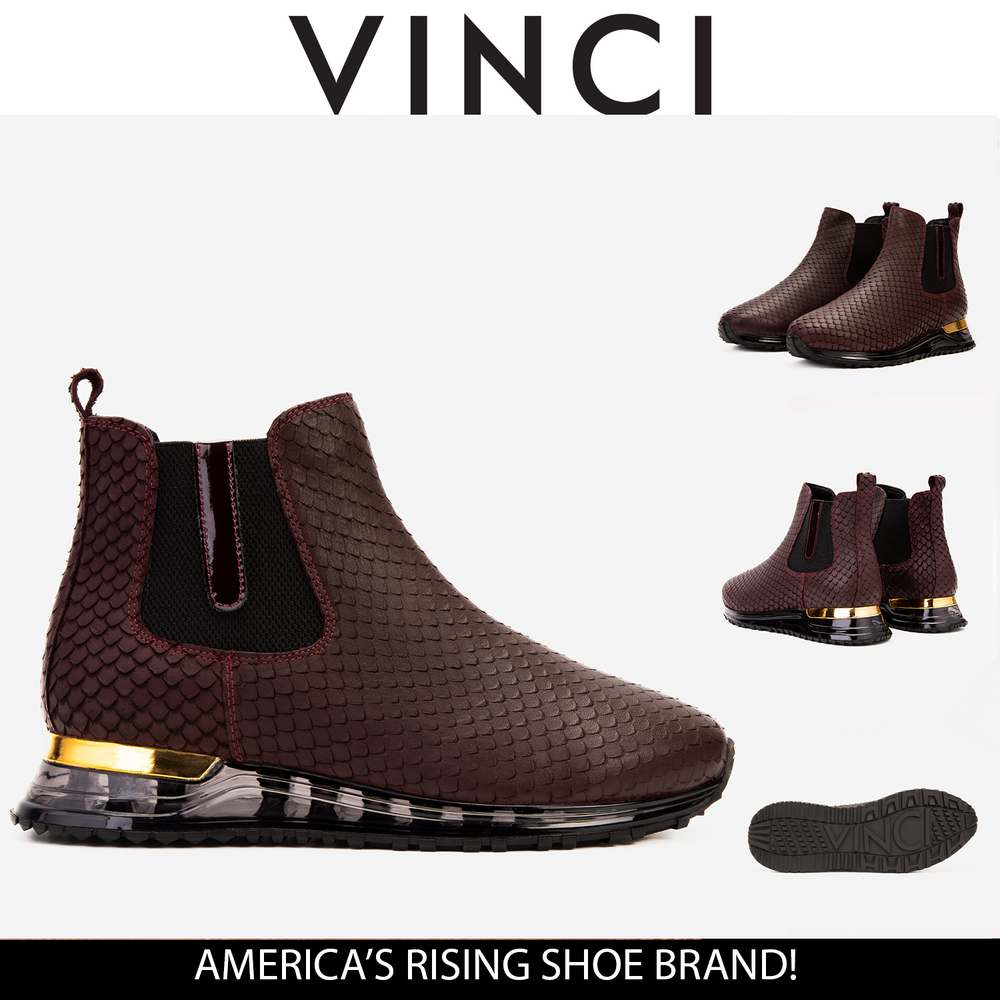 The Panther Burgundy Leather Chelsea Boot - Vinci Leather