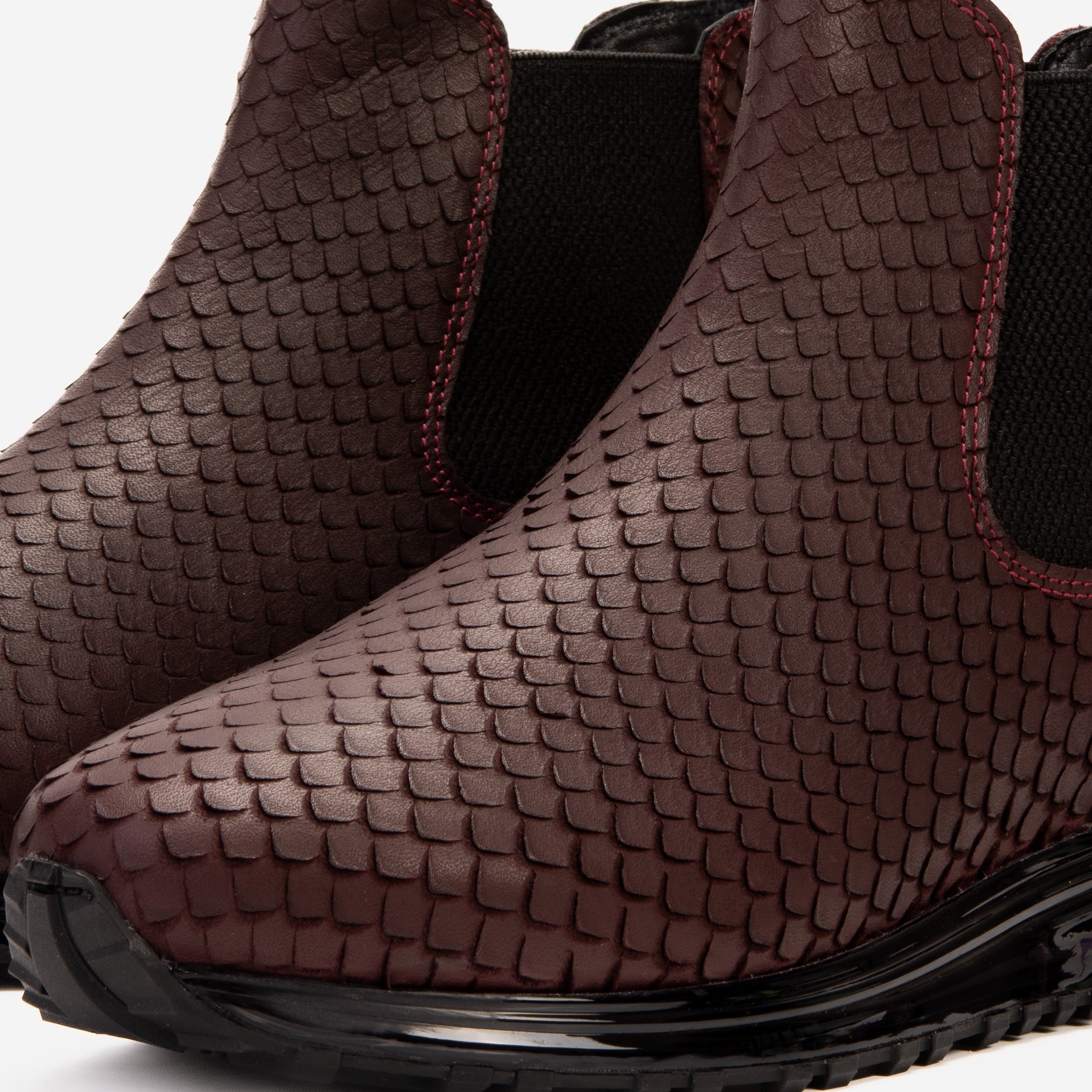 The Panther Burgundy Leather Chelsea Boot - Vinci Leather