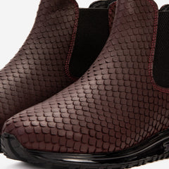 The Panther Burgundy Leather Chelsea Boot - Vinci Leather