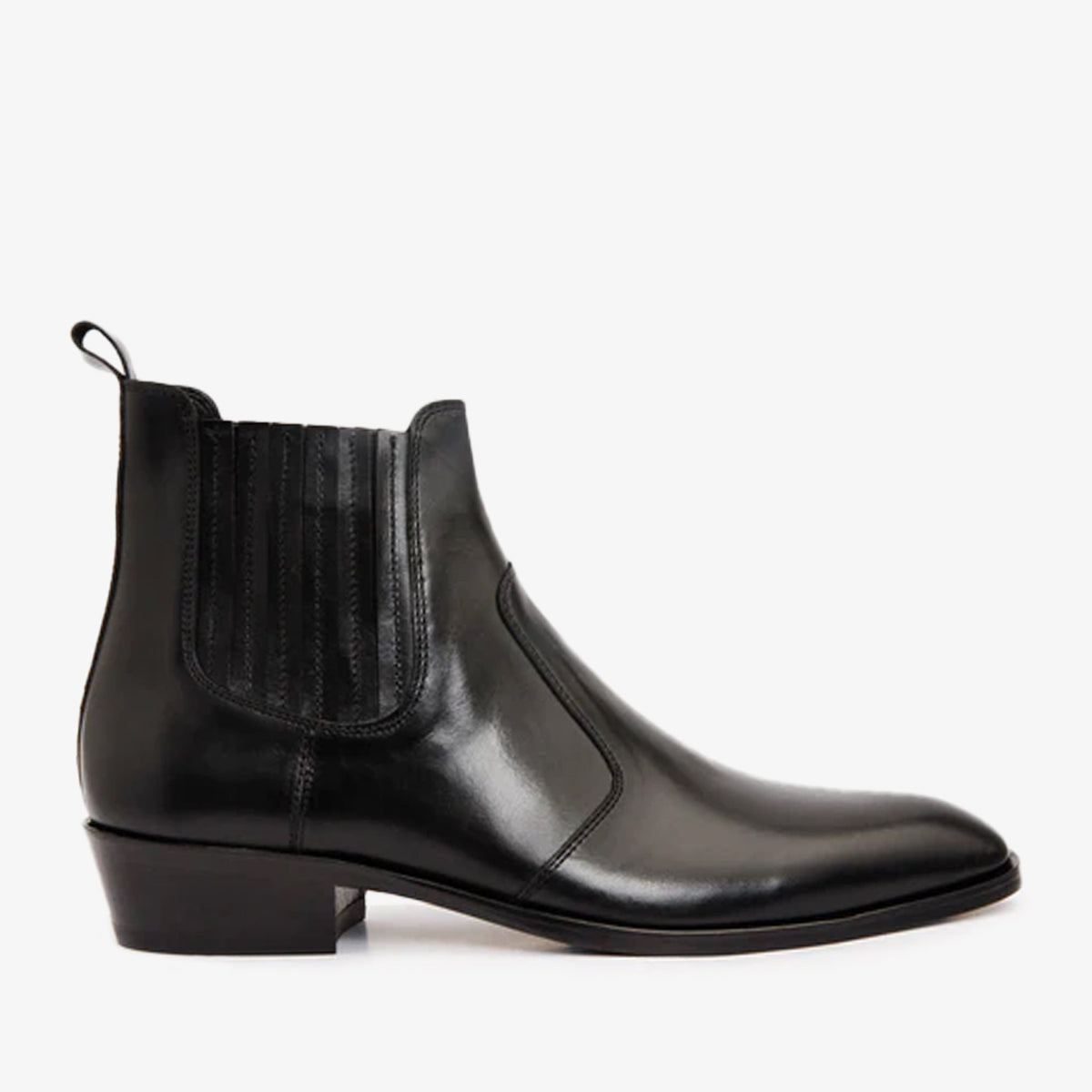 The Sorhag Black Leather Dress Boot - Vinci Leather