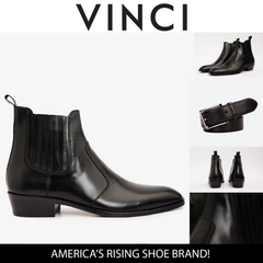 The Sorhag Black Leather Dress Boot - Vinci Leather
