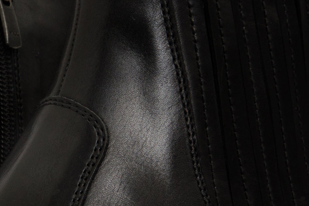 The Sorhag Black Leather Dress Boot - Vinci Leather