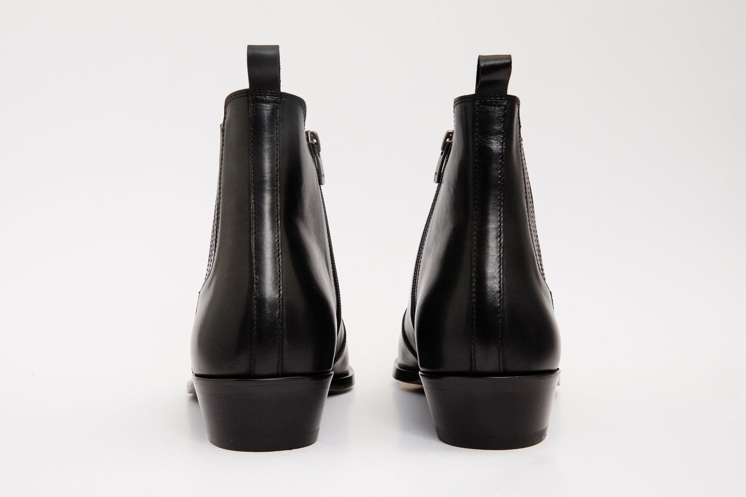 The Sorhag Black Leather Dress Boot - Vinci Leather