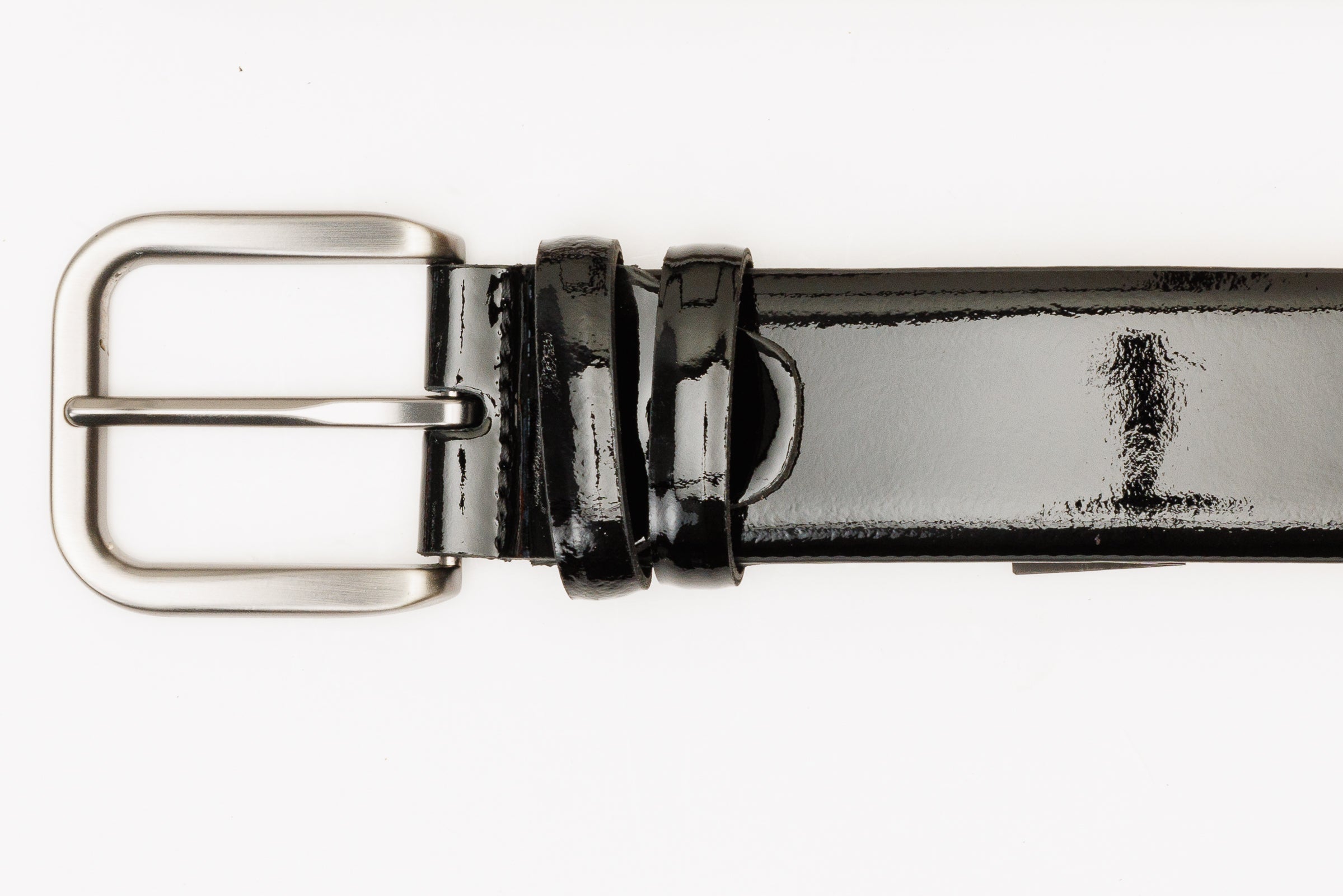 The Dodoma Black Patent Leather Belt - Vinci Leather