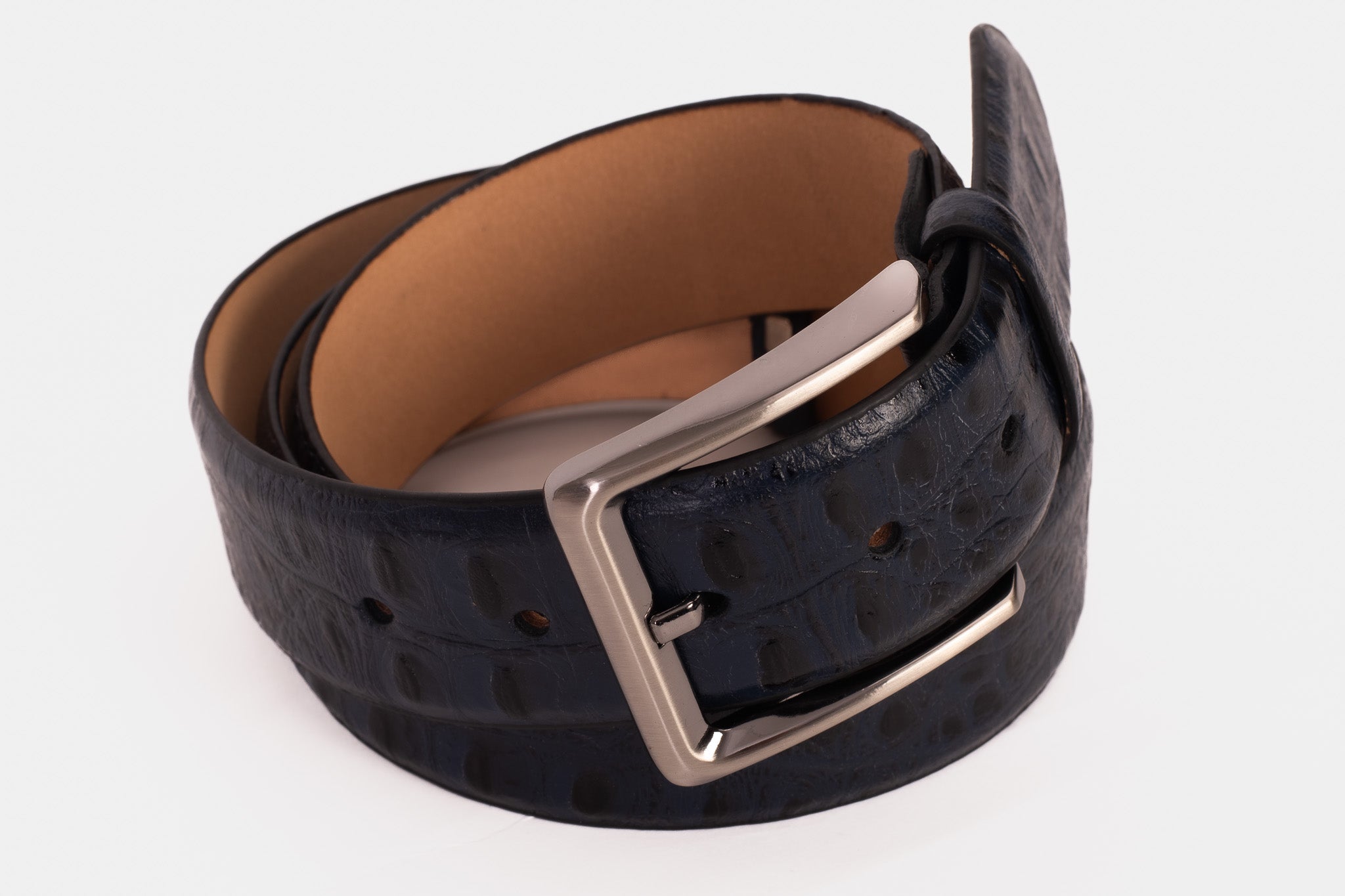 The Savamala  Blue Leather Belt - Vinci Leather