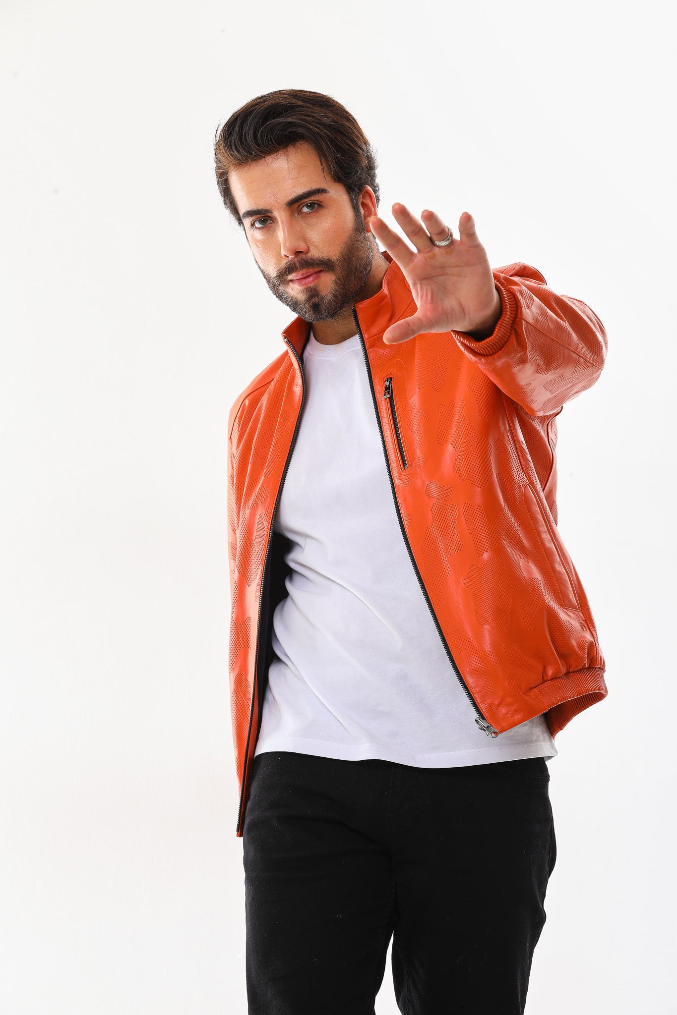 The Como Reversible Leather Bomber Jacket - Vinci Leather