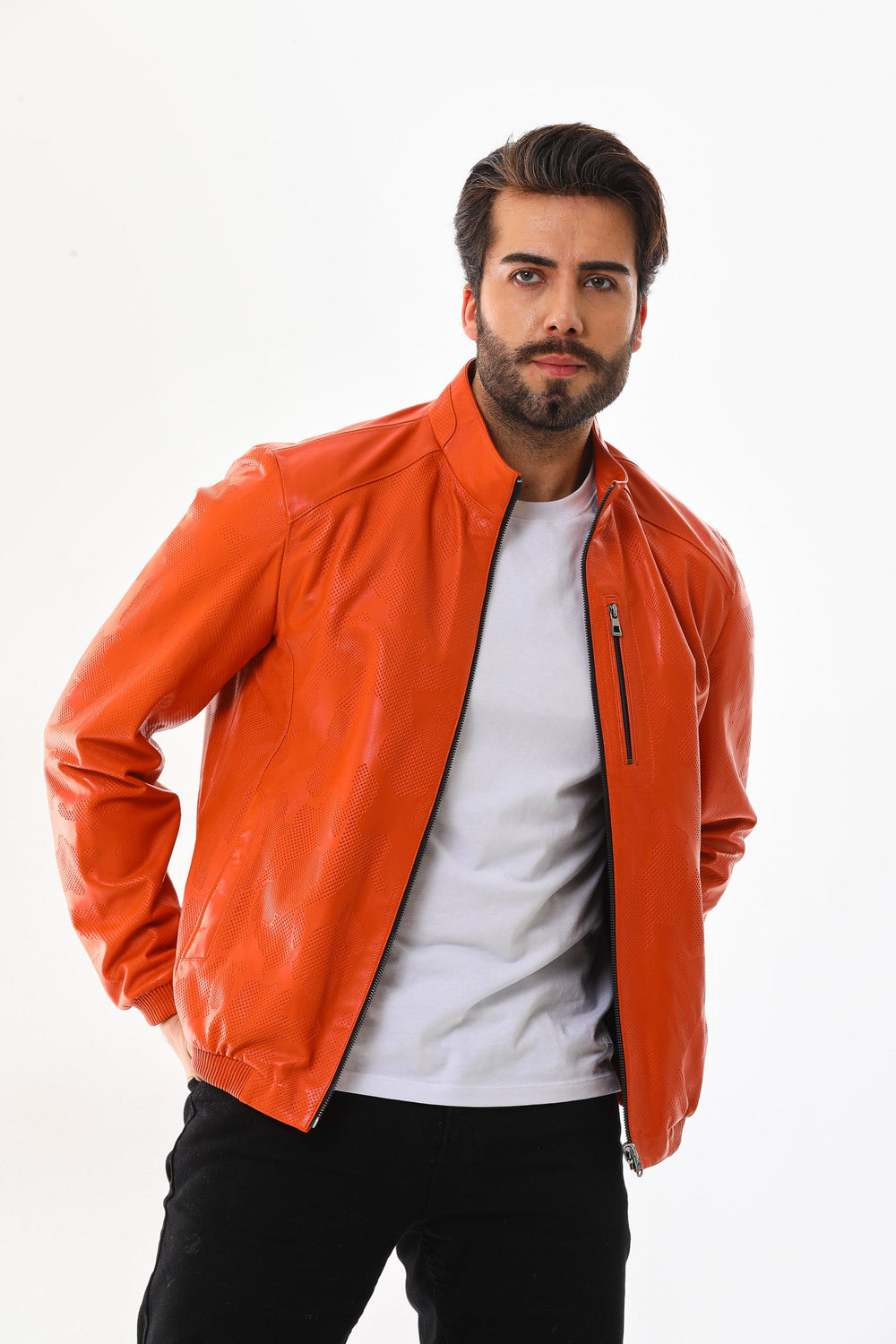 The Como Reversible Leather Bomber Jacket - Vinci Leather