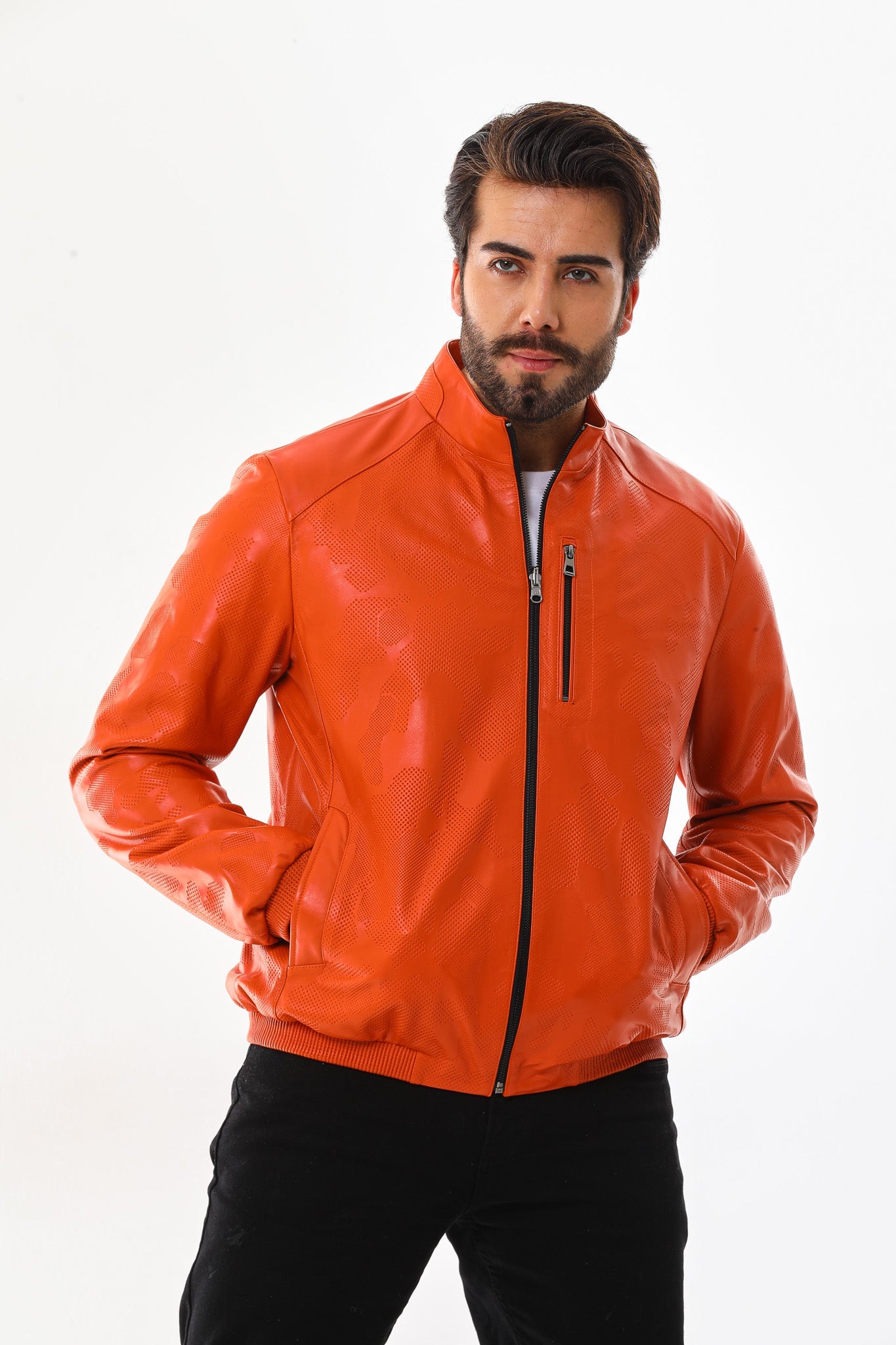 The Como Reversible Leather Bomber Jacket - Vinci Leather
