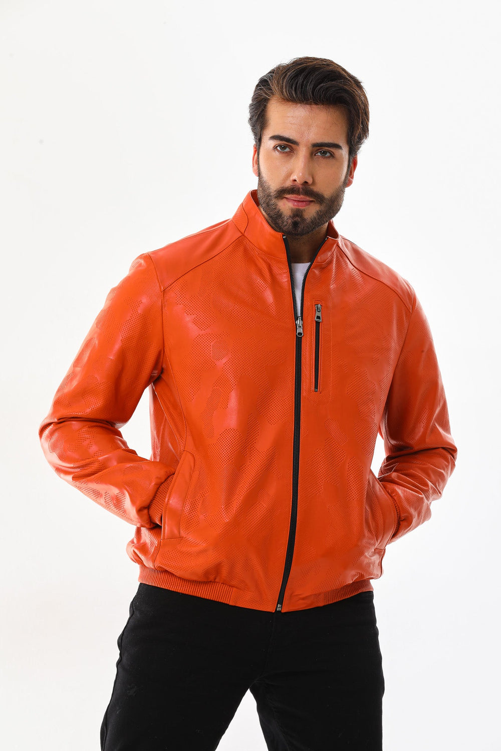 The Como Reversible Leather Bomber Jacket - Vinci Leather