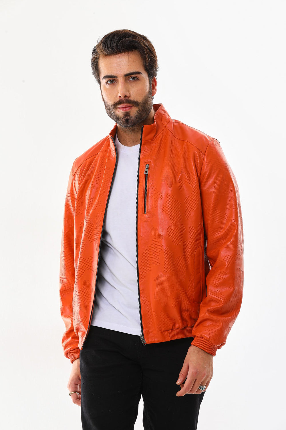 The Como Reversible Leather Bomber Jacket - Vinci Leather