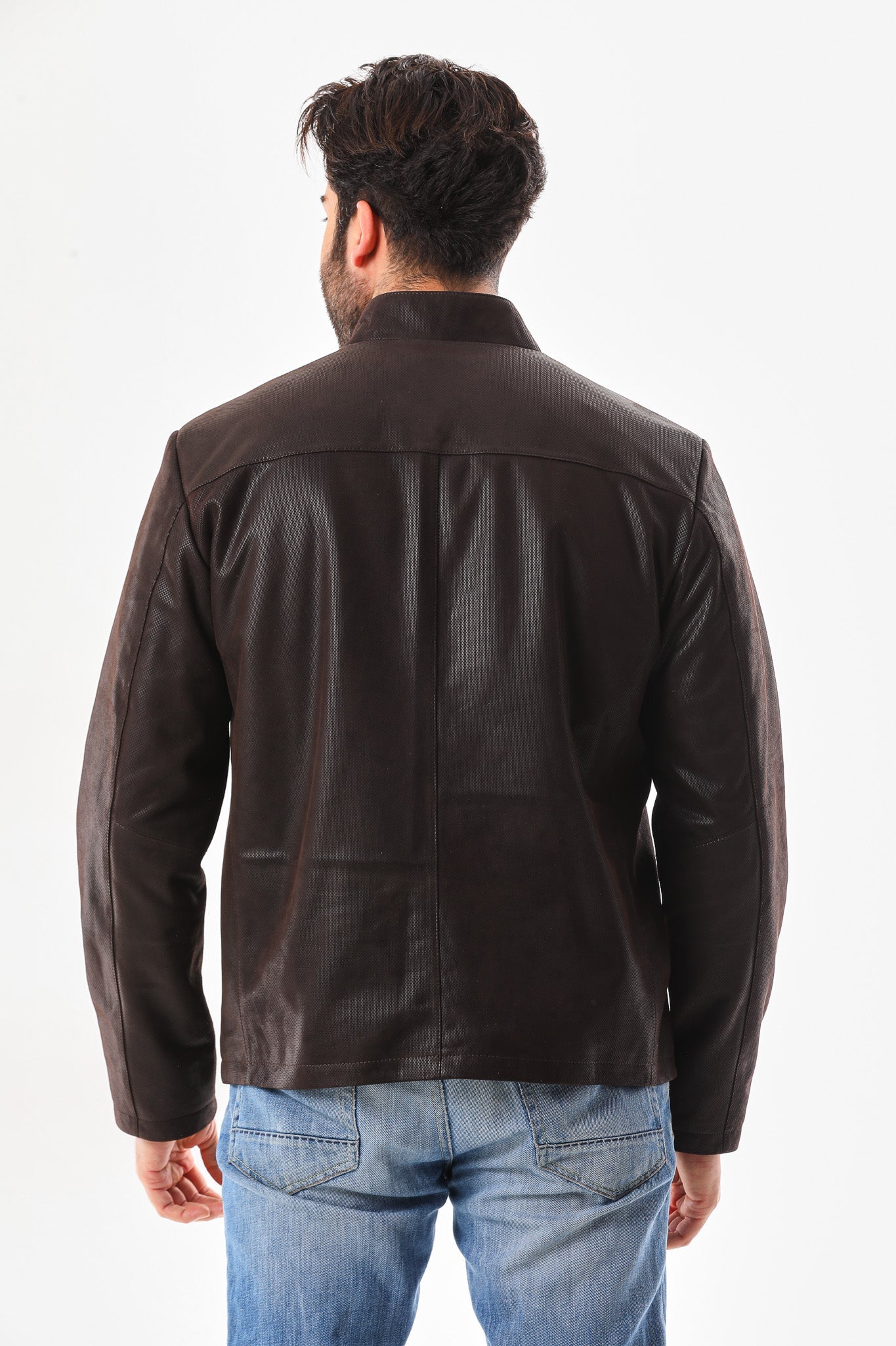The Modena Matte Espresso Leather Jacket - Vinci Leather