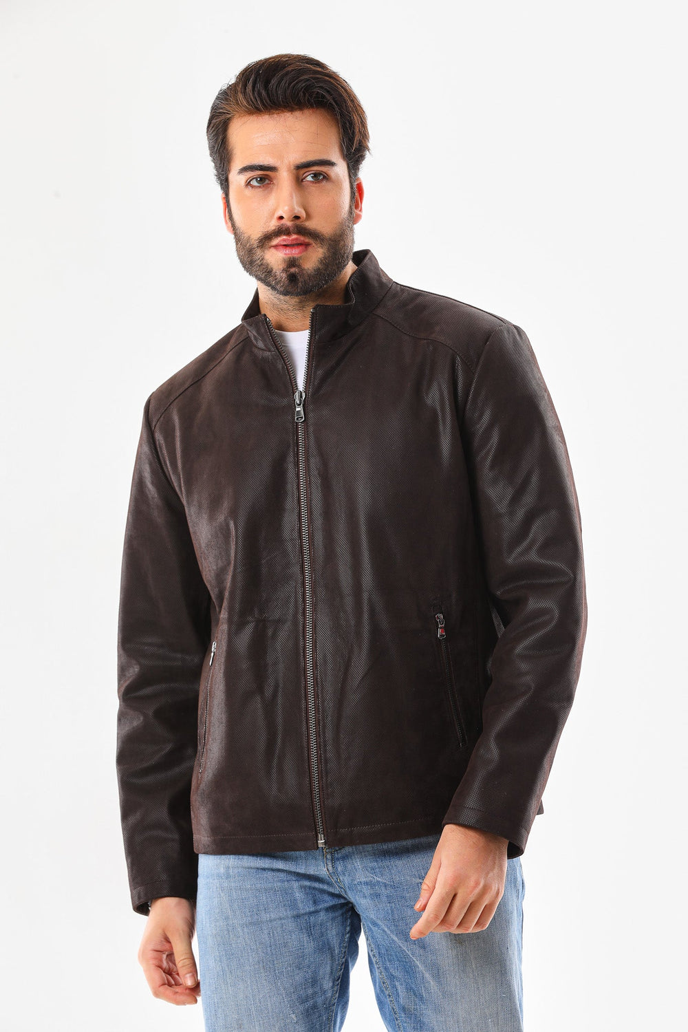The Modena Matte Espresso Leather Jacket - Vinci Leather