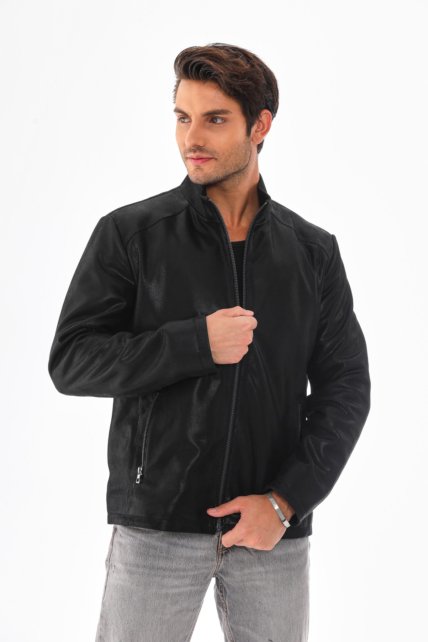 The Varden Black Leather Jacket - Vinci Leather