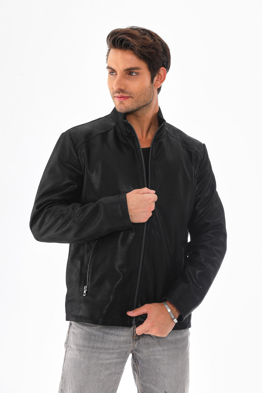 The Varden Black Leather Jacket - Vinci Leather