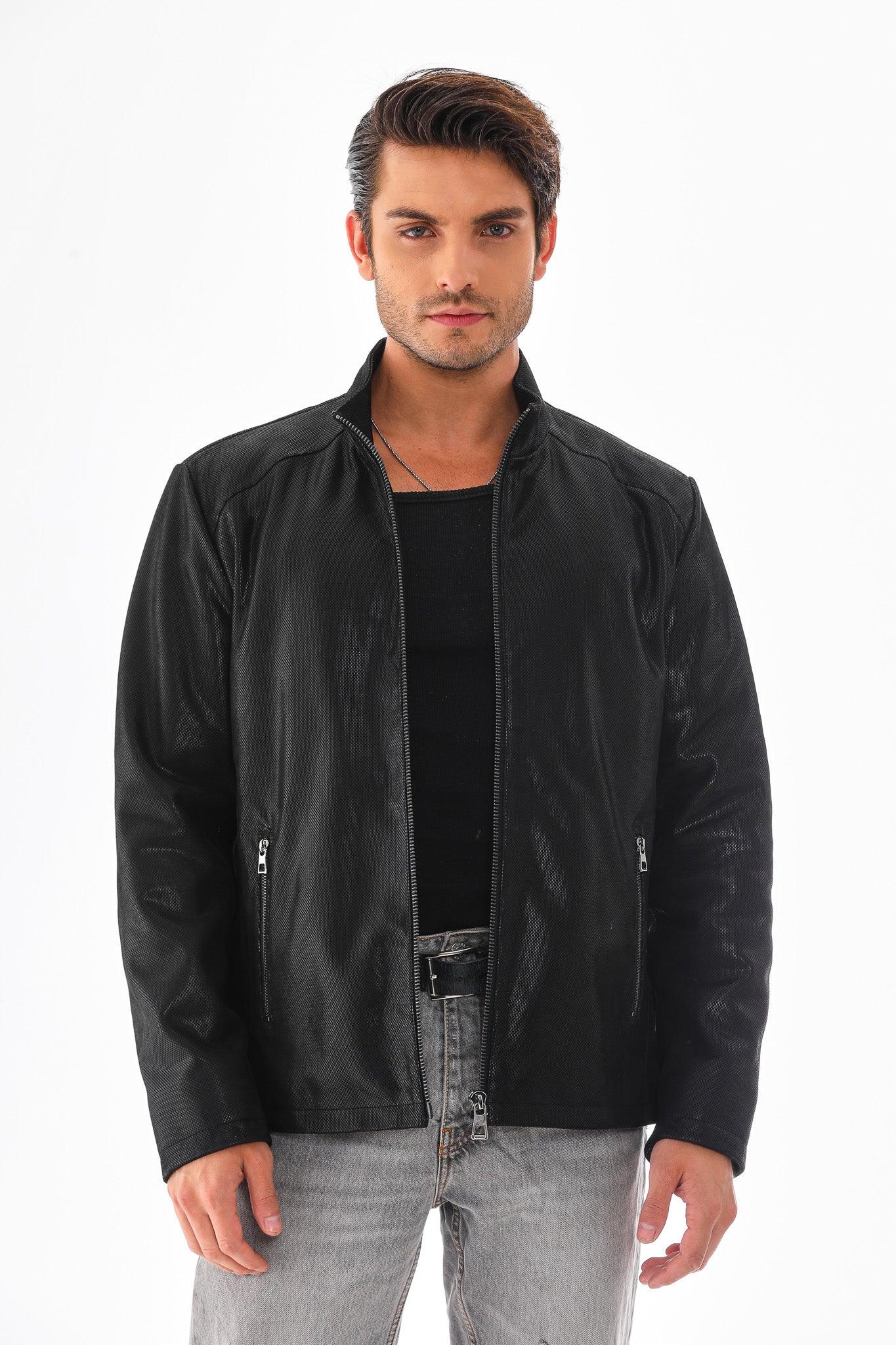 The Varden Black Leather Jacket - Vinci Leather