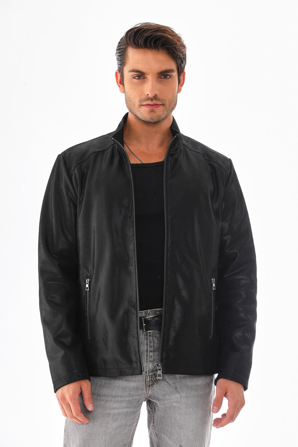 The Varden Black Leather Jacket - Vinci Leather