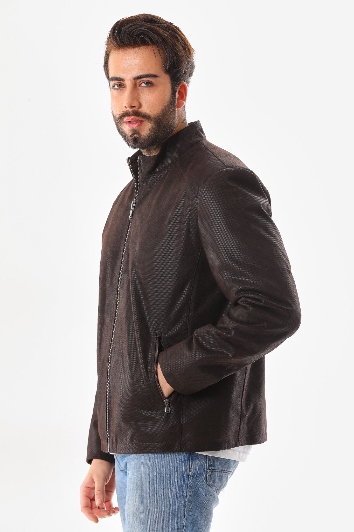 The Varden Brown Leather Jacket - Vinci Leather