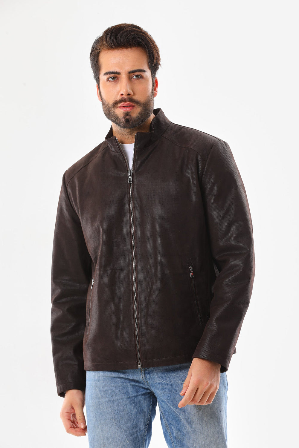 The Varden Brown Leather Jacket - Vinci Leather