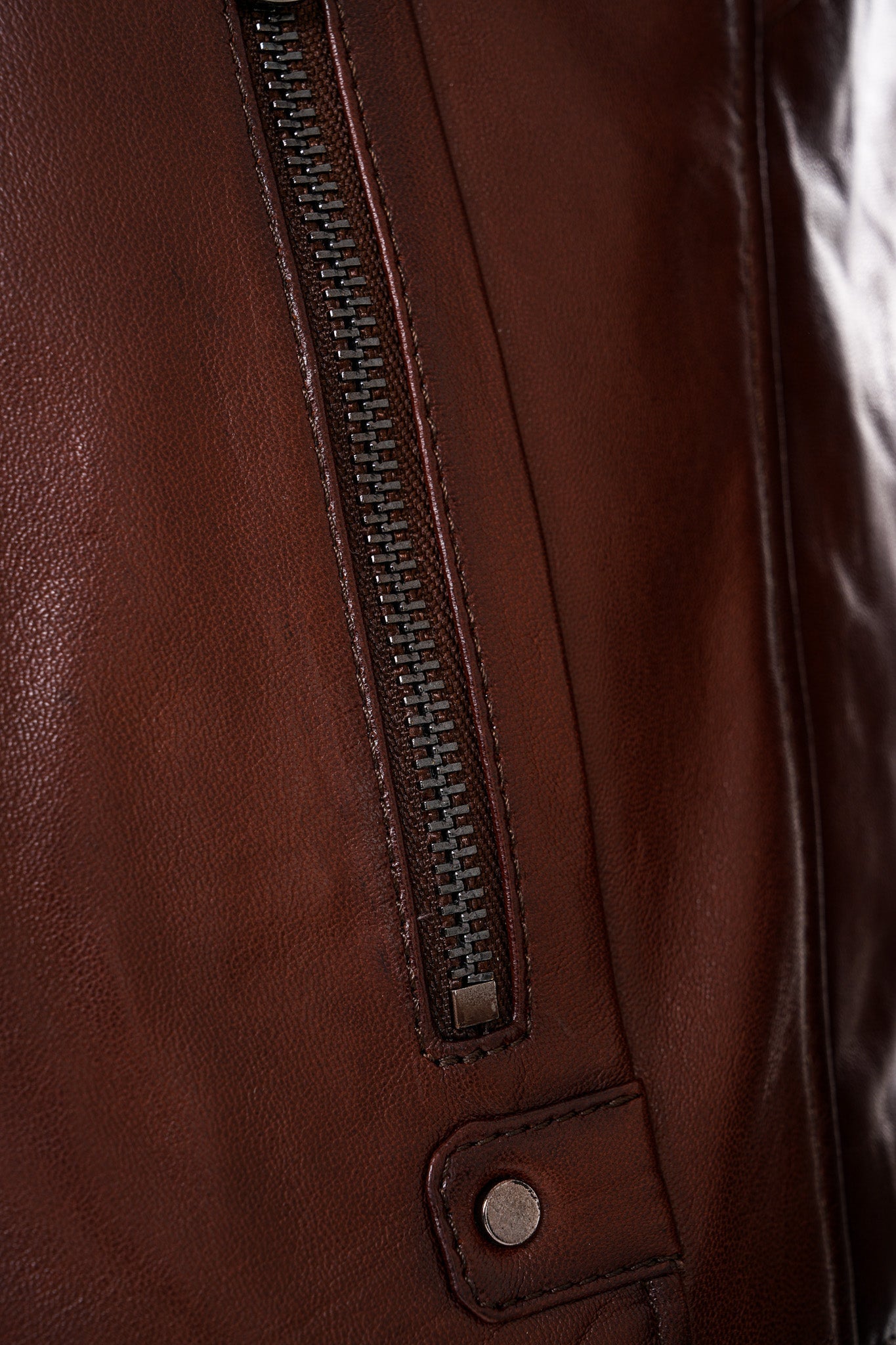 The Falcon Cognac Brown Smooth Leather Jacket - Vinci Leather