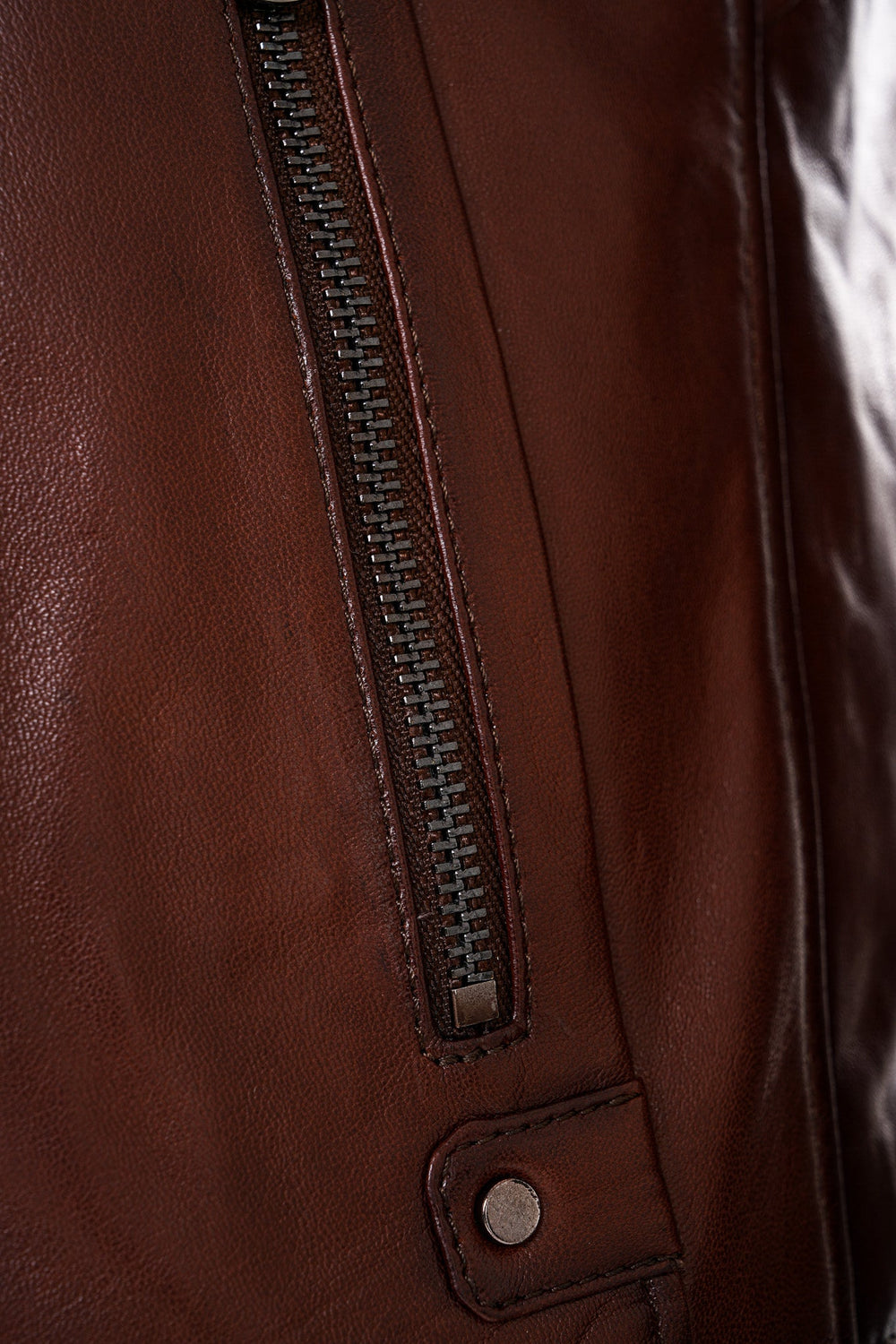 The Falcon Cognac Brown Smooth Leather Jacket - Vinci Leather