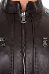The Falcon Dark Brown Smooth Leather Jacket - Vinci Leather