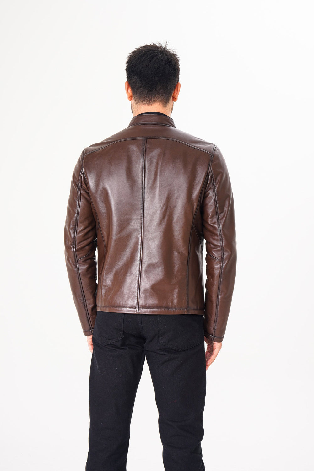 The Falcon Brown Smooth Leather Jacket - Vinci Leather