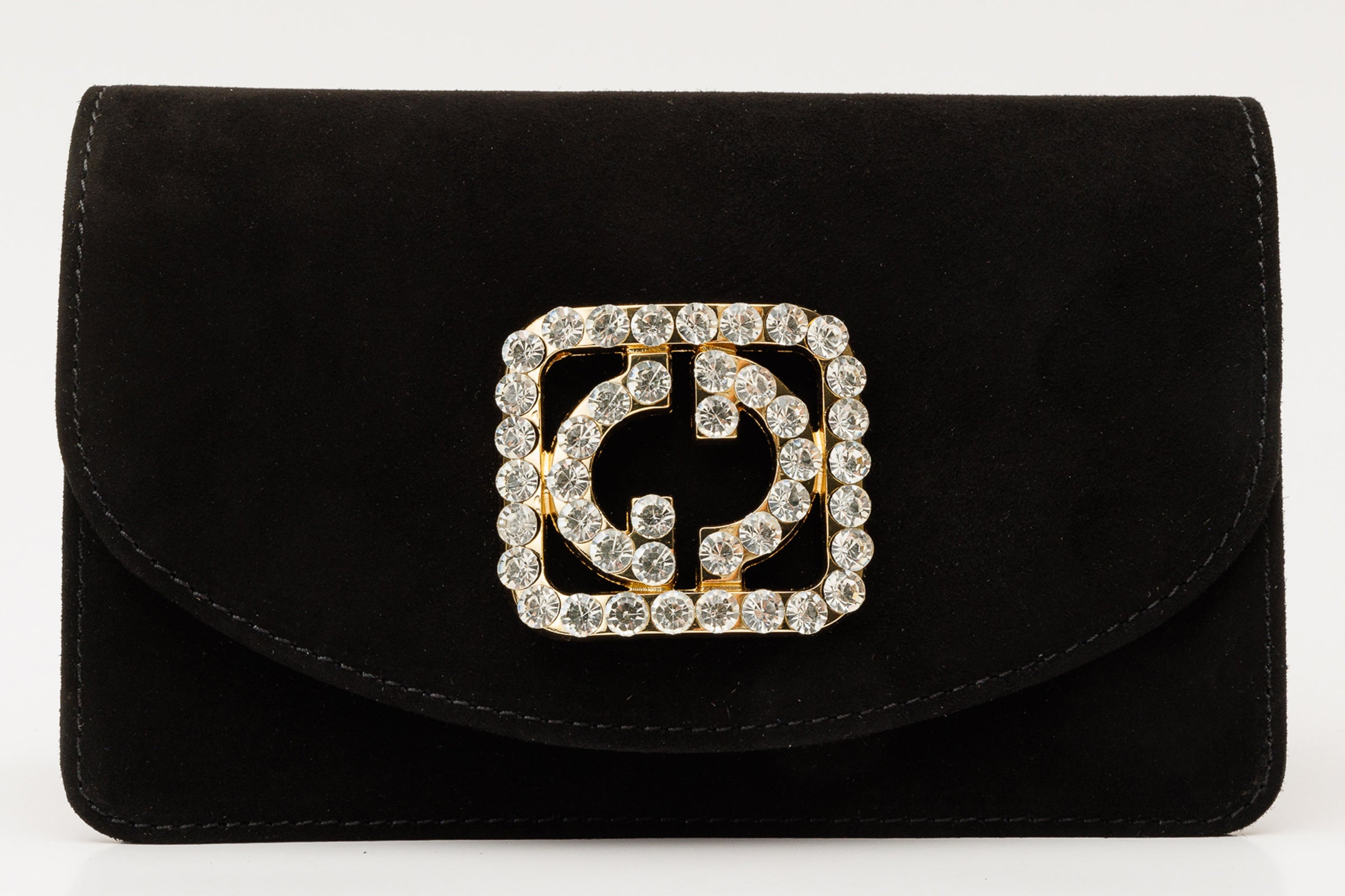 The California Black Suede Leather Handbag - Vinci Leather