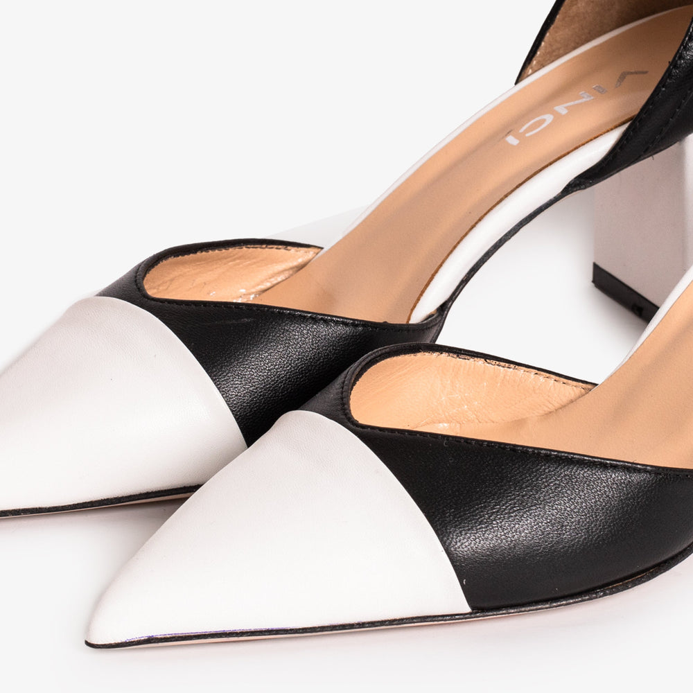 The Noella Black Leather Sandal - Vinci Leather