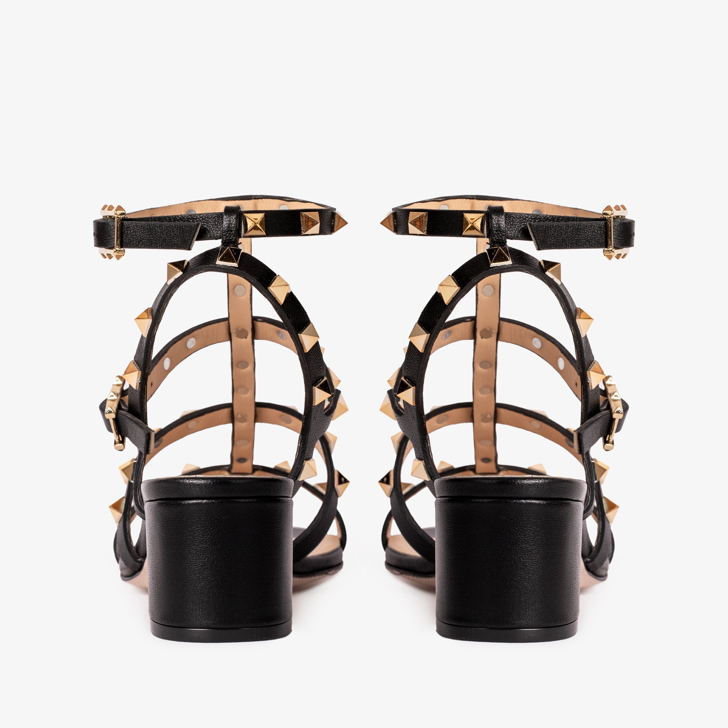 The Nejapa Black Multi Strap Leather Sandal - Vinci Leather