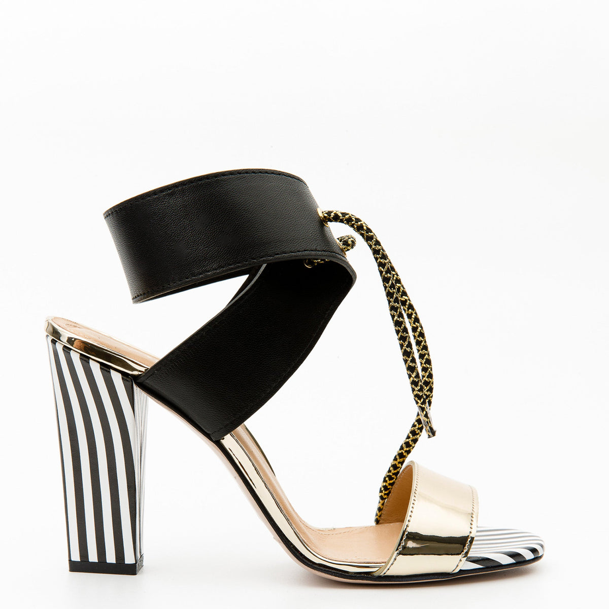 The Bloke Black Leather Ankle Strap Sandal - Vinci Leather