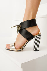 The Bloke Black Leather Ankle Strap Sandal - Vinci Leather