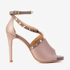 The Ribnica Beige Leather Ankle Strap Sandal - Vinci Leather
