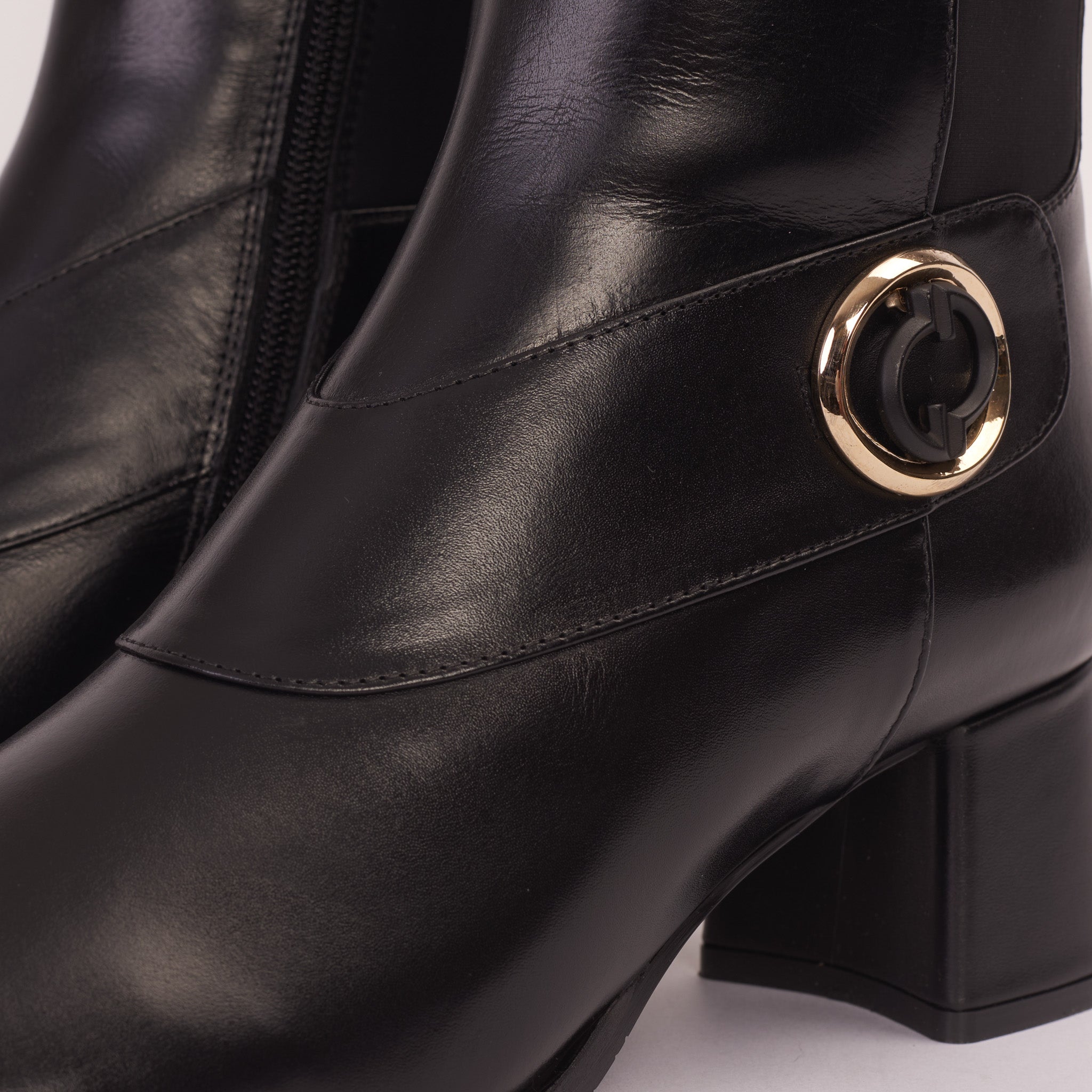 The Windsor Black Leather Knee High Boot - Vinci Leather