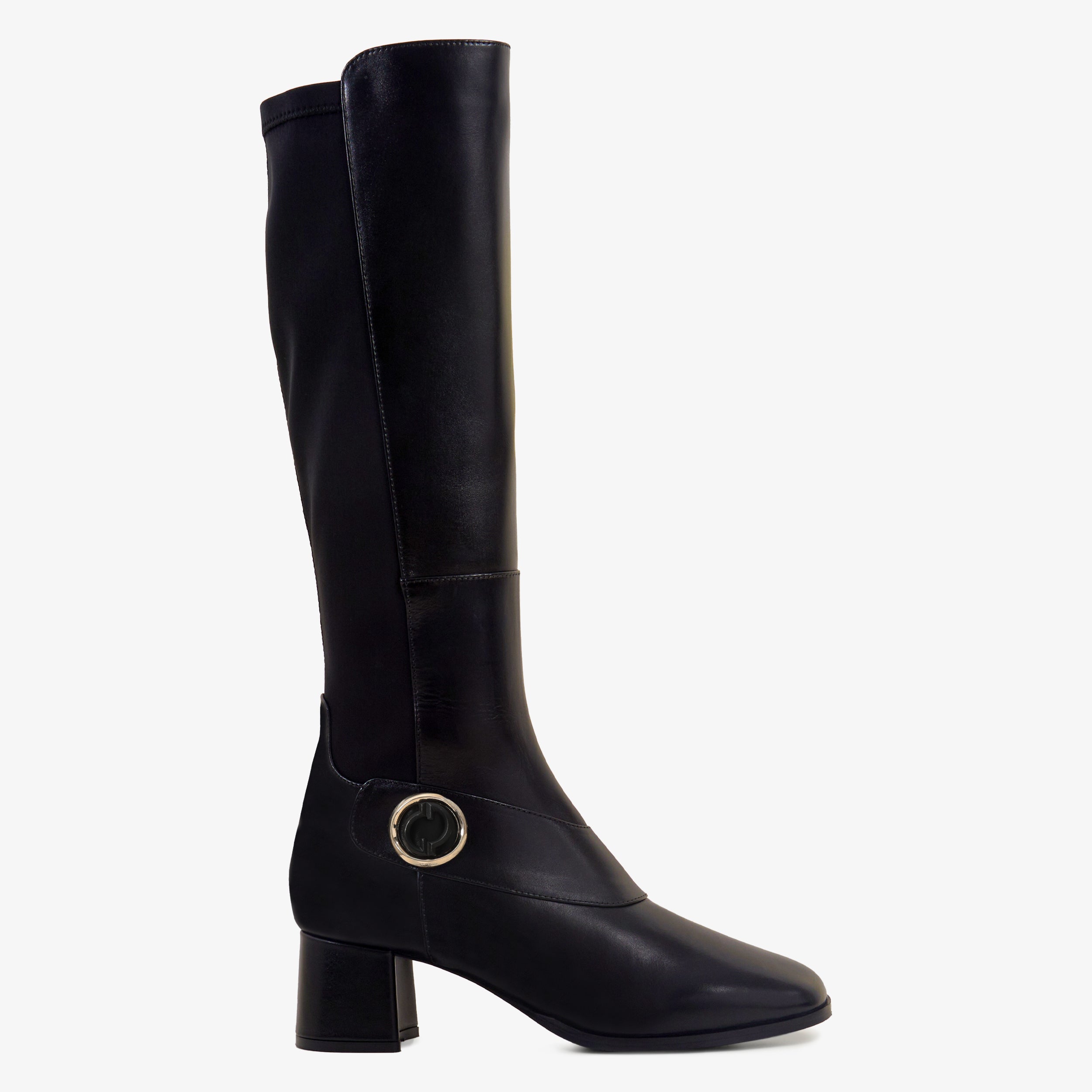 The Windsor Black Leather Knee High Boot - Vinci Leather