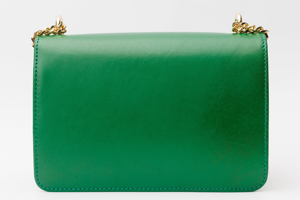 The Maneadero Green Leather Handbag - Vinci Leather