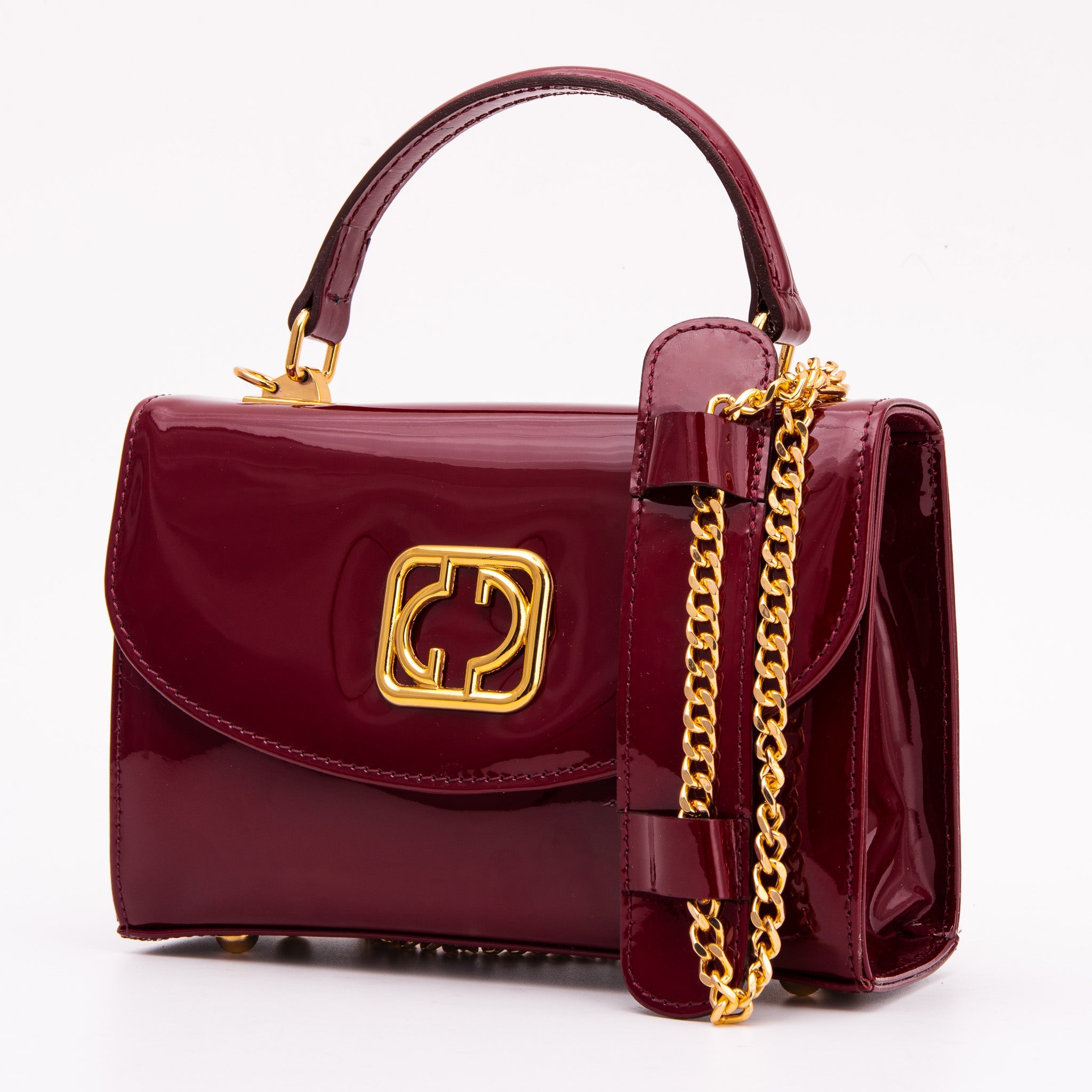 The Rosalinda Burgundy Leather Handbag - Vinci Leather