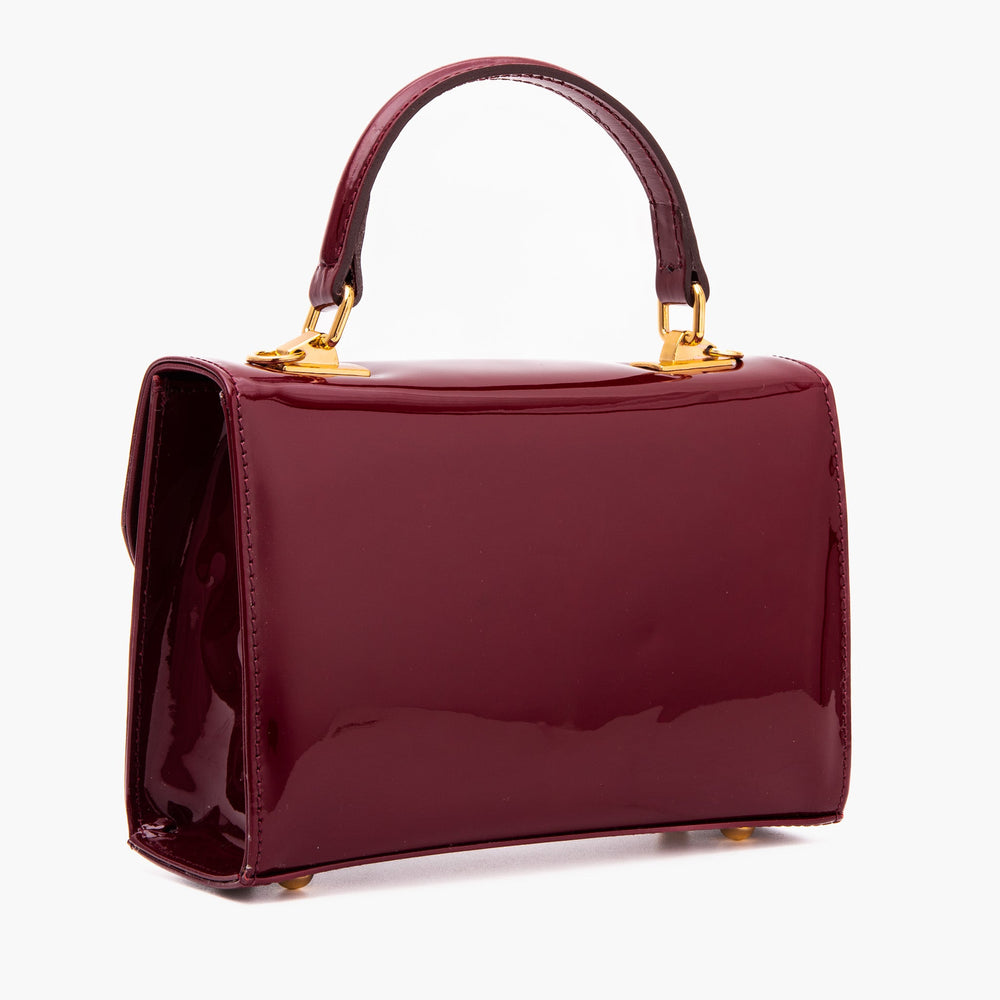 The Rosalinda Burgundy Leather Handbag - Vinci Leather