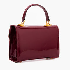 The Rosalinda Burgundy Leather Handbag - Vinci Leather